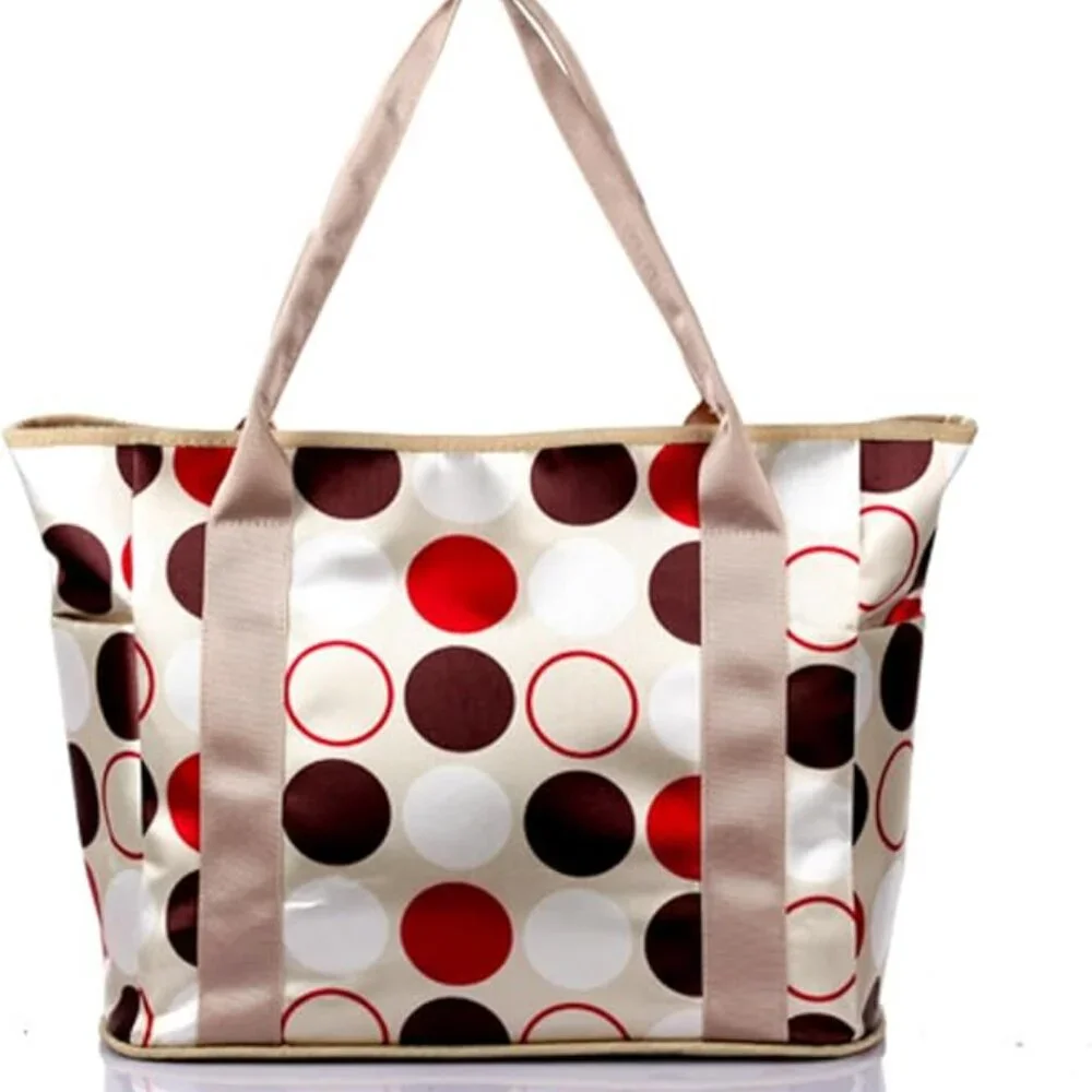 Multi Color Polka Dot Large Tote Diaper Bag